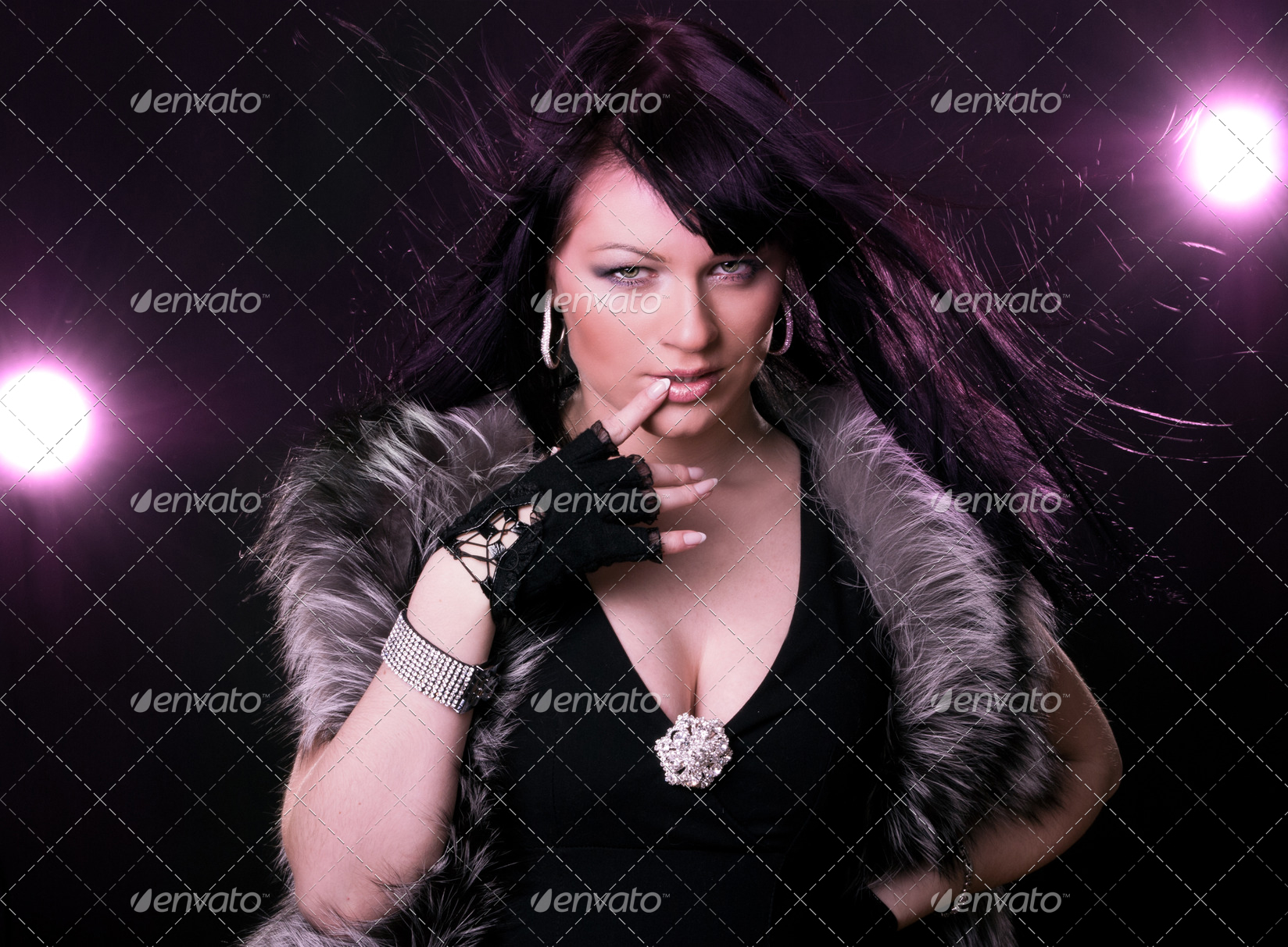 Woman in fur coat